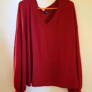 Drop shoulder Waffle Knit Tee